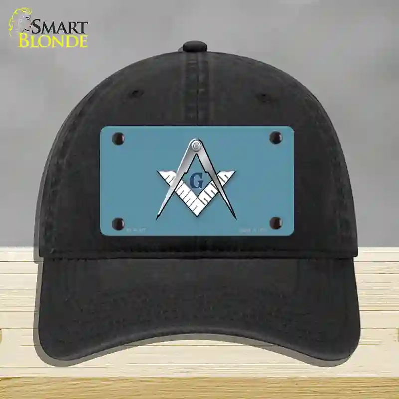 HAT07-MLP-107 Masons Logo Novelty License Plate Hat, Unconstructed Cotton - Black