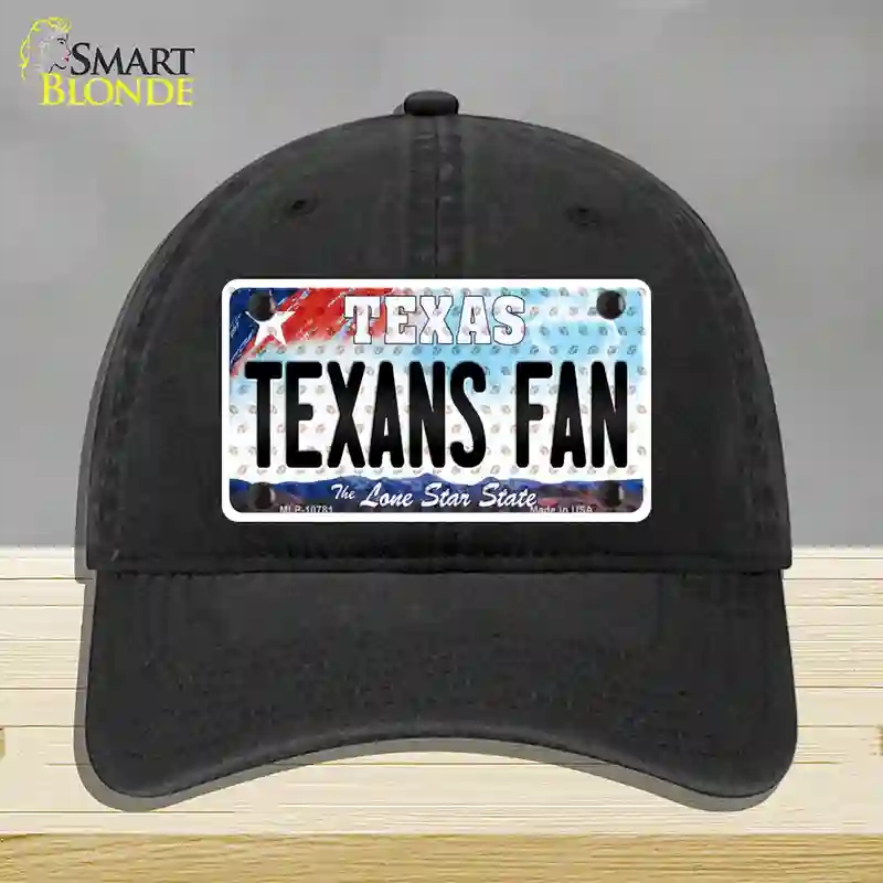 HAT07-MLP-10781 Texans Fan Texas Novelty License Plate Hat, Unconstructed Cotton - Black