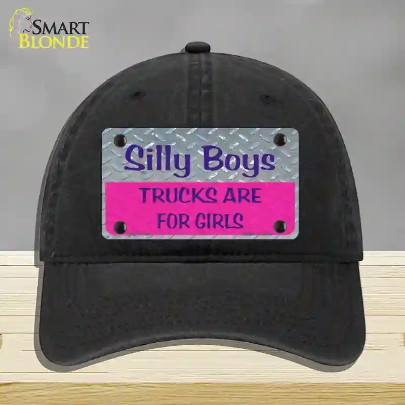 HAT07-MLP-1134 Silly Boys Novelty License Plate Hat, Unconstructed Cotton - Black
