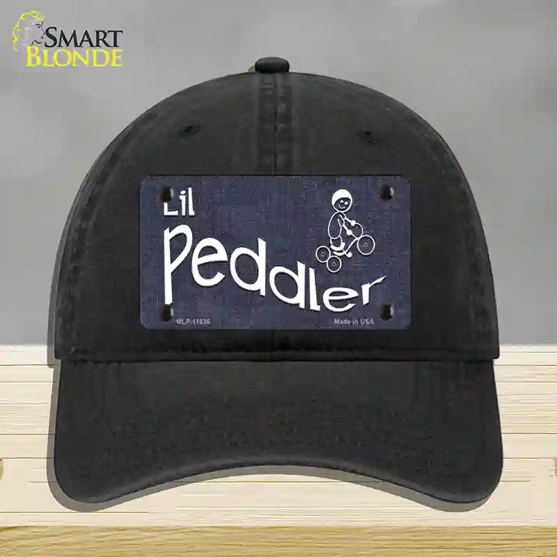 HAT07-MLP-11536 Lil Peddler Novelty License Plate Hat, Unconstructed Cotton - Black