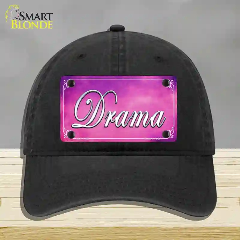 HAT07-MLP-1159 Drama Novelty License Plate Hat, Unconstructed Cotton - Black