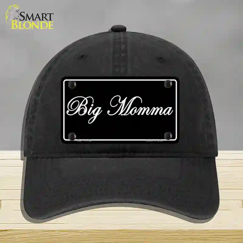 HAT07-MLP-11702 Big Momma Novelty License Plate Hat, Unconstructed Cotton - Black