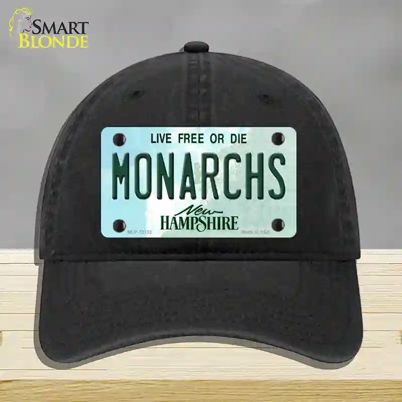 HAT07-MLP-12133 Monarchs   Hampshire Novelty License Plate Hat, Unconstructed Cotton - Black