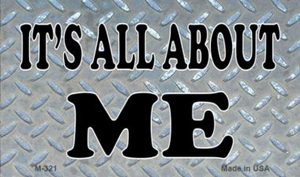 M-321 3.5 x 2 in. Its All About Me Novelty Metal Magnet -  Smart Blonde