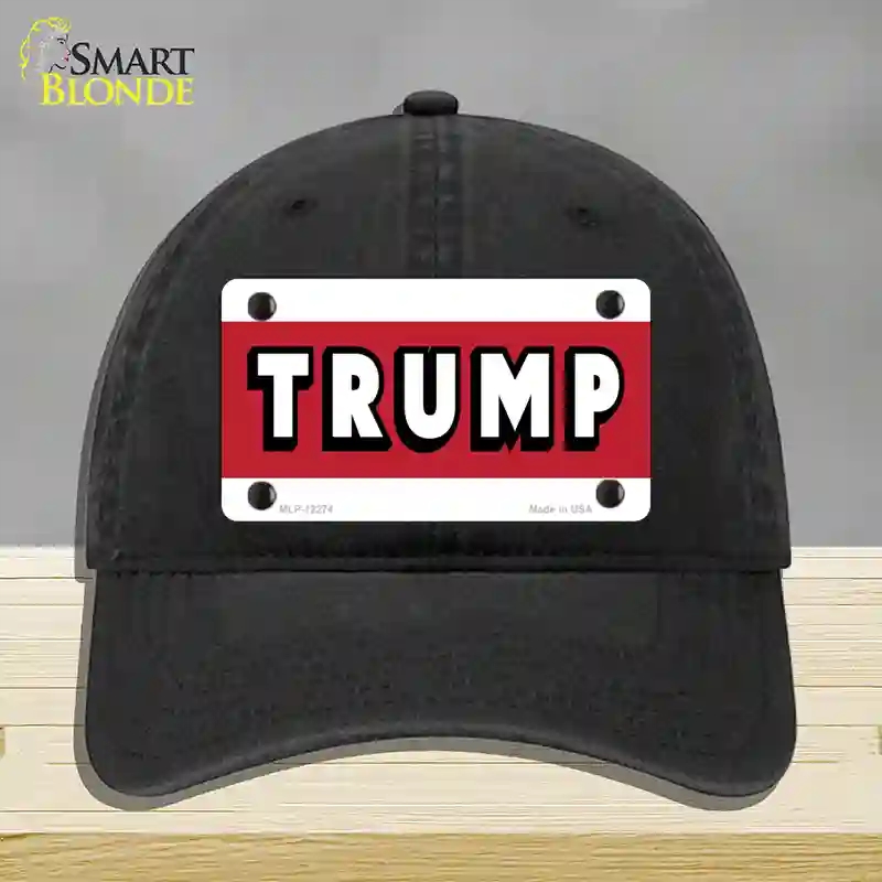 HAT07-MLP-12274 Trump Novelty License Plate Hat, Unconstructed Cotton - Black