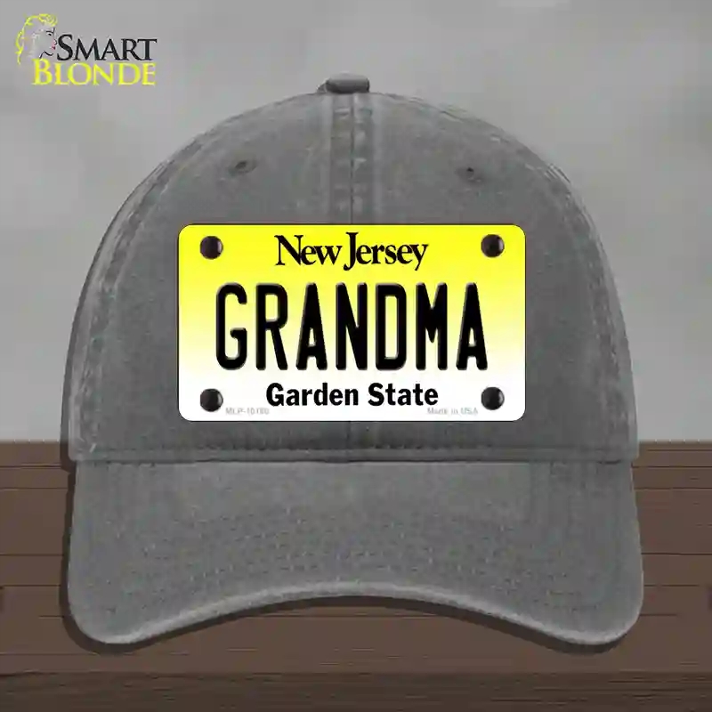 HAT08-MLP-10160 Grandma   Jersey Novelty License Plate Hat, Unconstructed Cotton - Charcoal