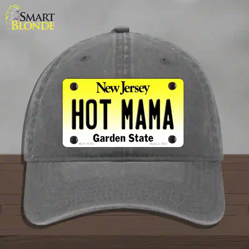 HAT08-MLP-10163 Hot Mama   Jersey Novelty License Plate Hat, Unconstructed Cotton - Charcoal