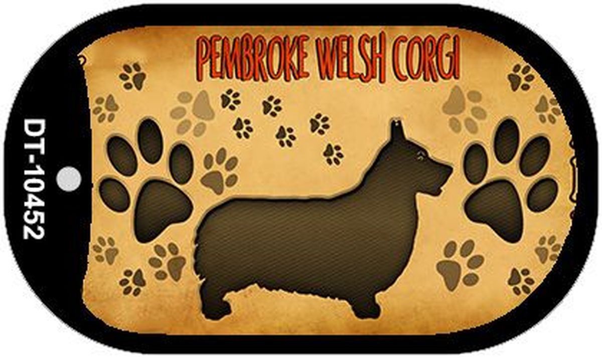 Picture of Smart Blonde DT-10452 1.5 x 2 in. Pembroke Welsh Corgi Novelty Metal Dog Tag Necklace