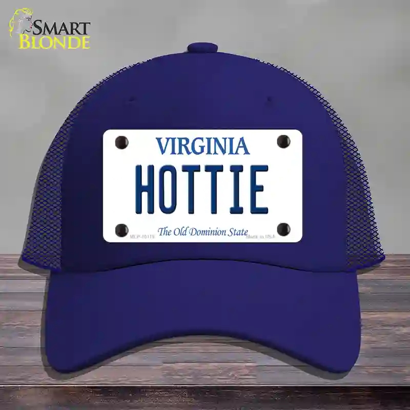 HAT18-MLP-10119 Hottie Virginia Novelty License Plate Hat, Mesh - Royal Blue