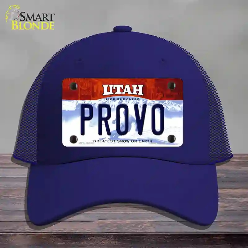 HAT18-MLP-10188 Provo Utah Novelty License Plate Hat, Mesh - Royal Blue