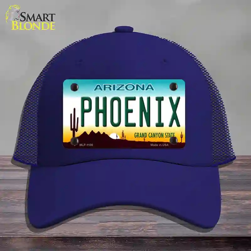 HAT18-MLP-1100 Phoenix Arizona Novelty License Plate Hat, Mesh - Royal Blue