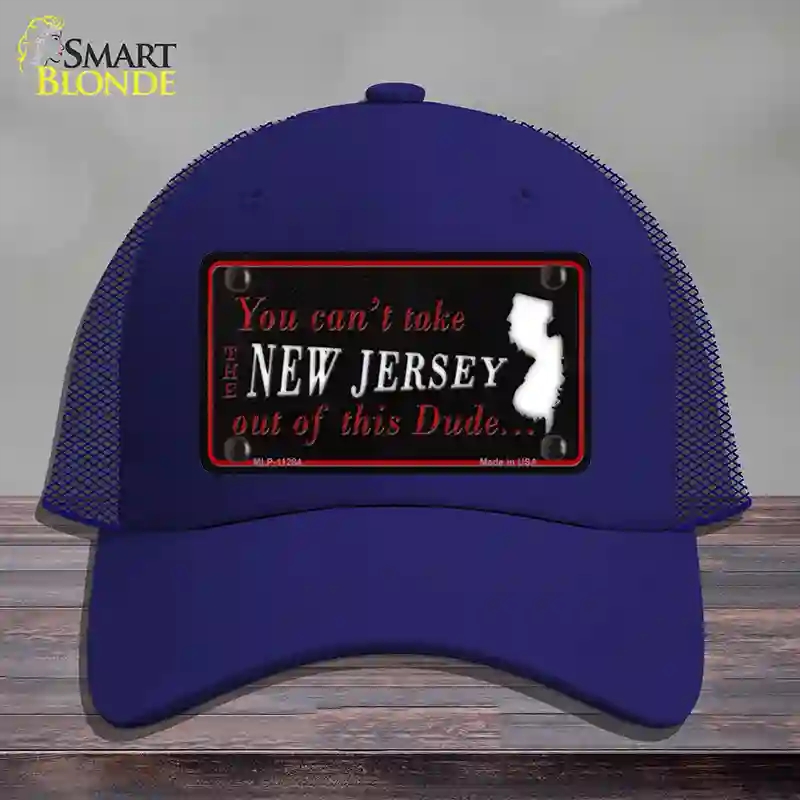 HAT18-MLP-11284   Jersey Dude Novelty License Plate Hat, Mesh - Royal Blue