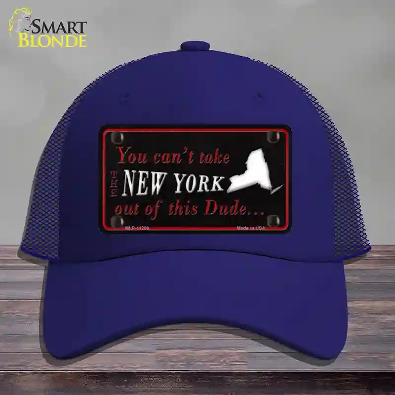 HAT18-MLP-11286   York Dude Novelty License Plate Hat, Mesh - Royal Blue