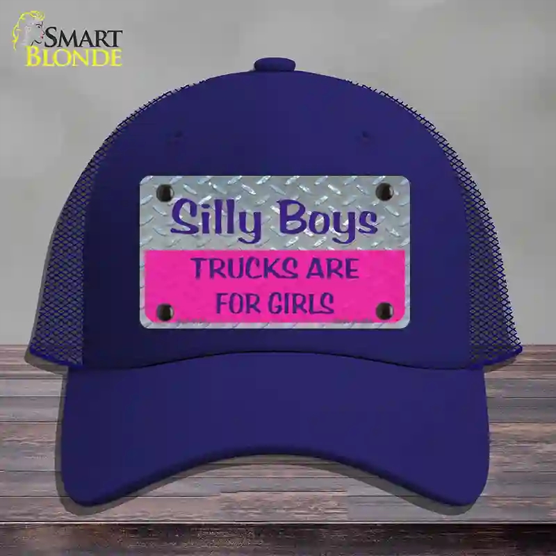 HAT18-MLP-1134 Silly Boys Novelty License Plate Hat, Mesh - Royal Blue