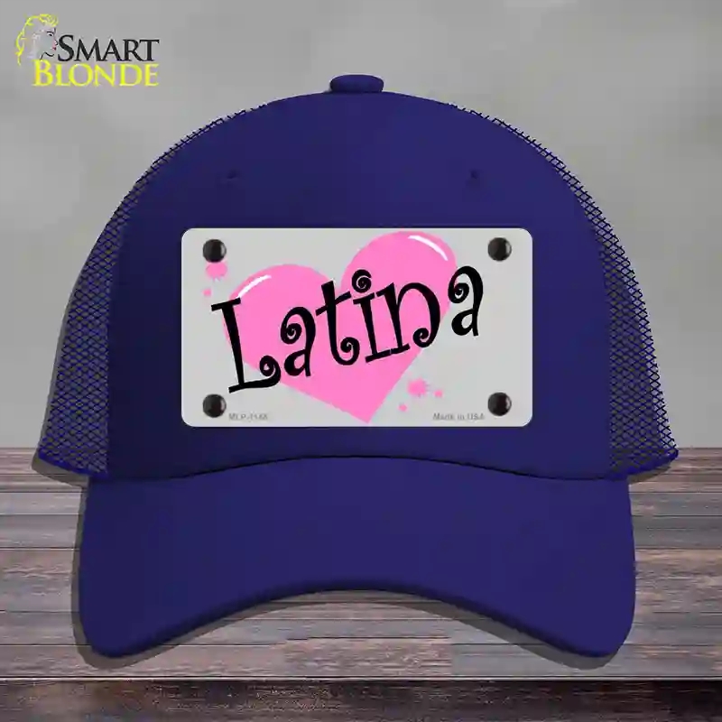 HAT18-MLP-1144 Latina Novelty License Plate Hat, Mesh - Royal Blue