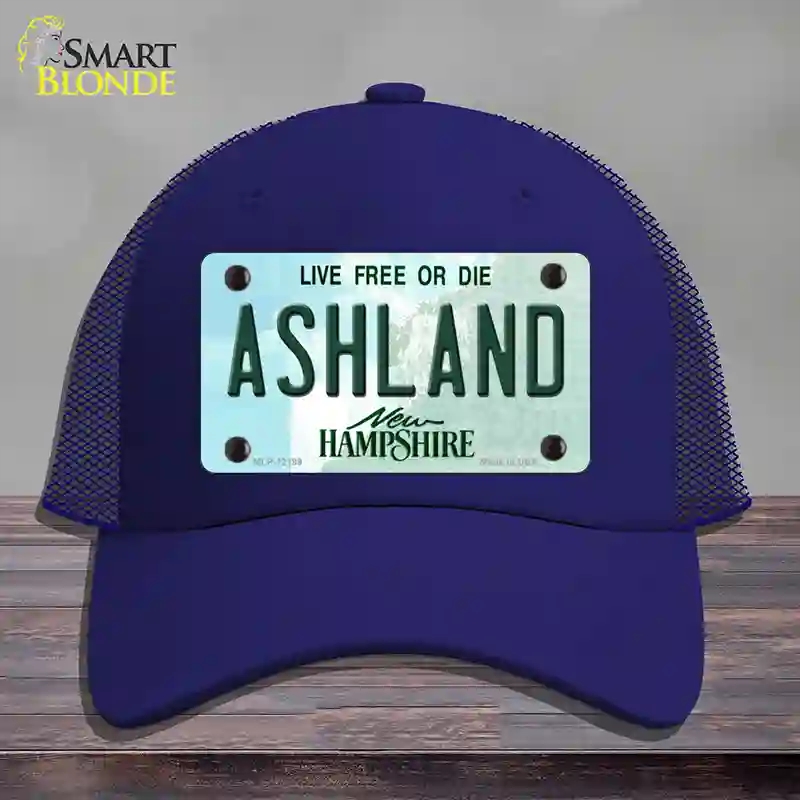 HAT18-MLP-12199 Ashland   Hampshire Novelty License Plate Hat, Mesh - Royal Blue