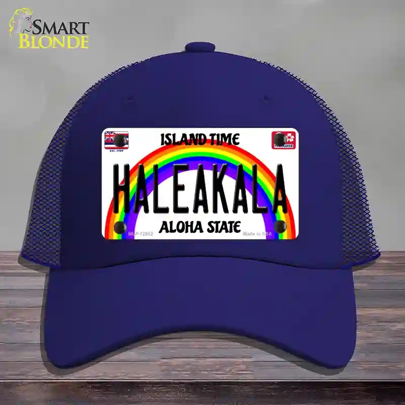 HAT18-MLP-12552 Haleakala Hawaii Novelty License Plate Hat, Mesh - Royal Blue