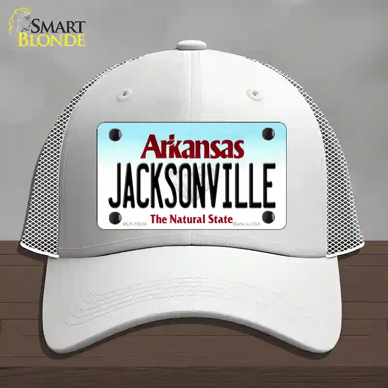 HAT19-MLP-10034 Jacksonville Arkansas Novelty License Plate Hat, Mesh - White