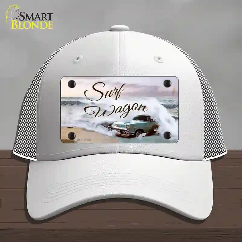 HAT19-MLP-11894 Surf Wagon Novelty License Plate Hat, Mesh - White