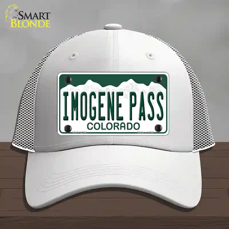 HAT19-MLP-12154 Imogene Pass Colorado Novelty License Plate Hat, Mesh - White