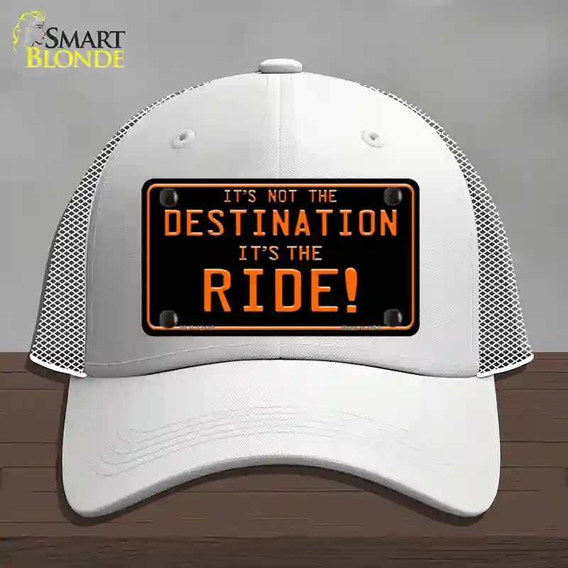 HAT19-MLP-12189 Its Not the Destination Novelty License Plate Hat, Mesh - White