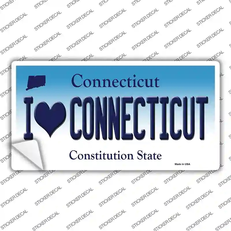 LP-10889s-S I Love Connecticut Novelty Sticker Decal, Small