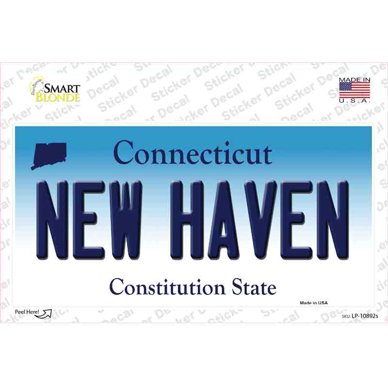 LP-10892s-M   Haven Connecticut Novelty Sticker Decal, Medium