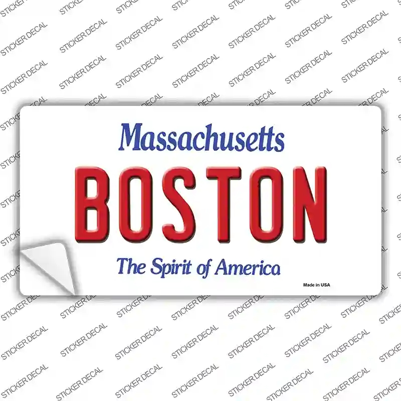 LP-10981s-S Boston Massachusetts Novelty Sticker Decal, Small