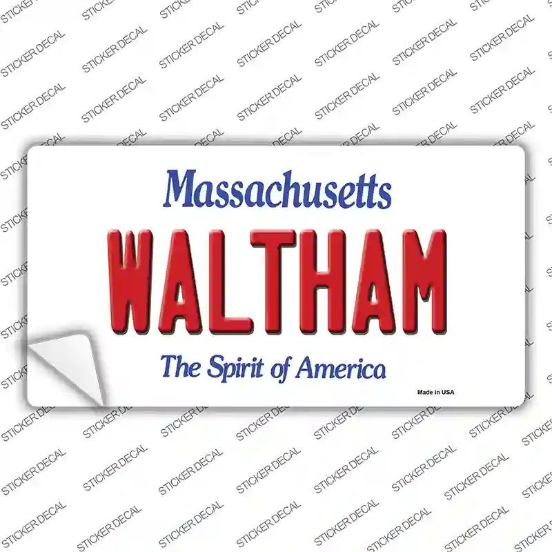 LP-10985s-S Waltham Massachusetts Novelty Sticker Decal, Small