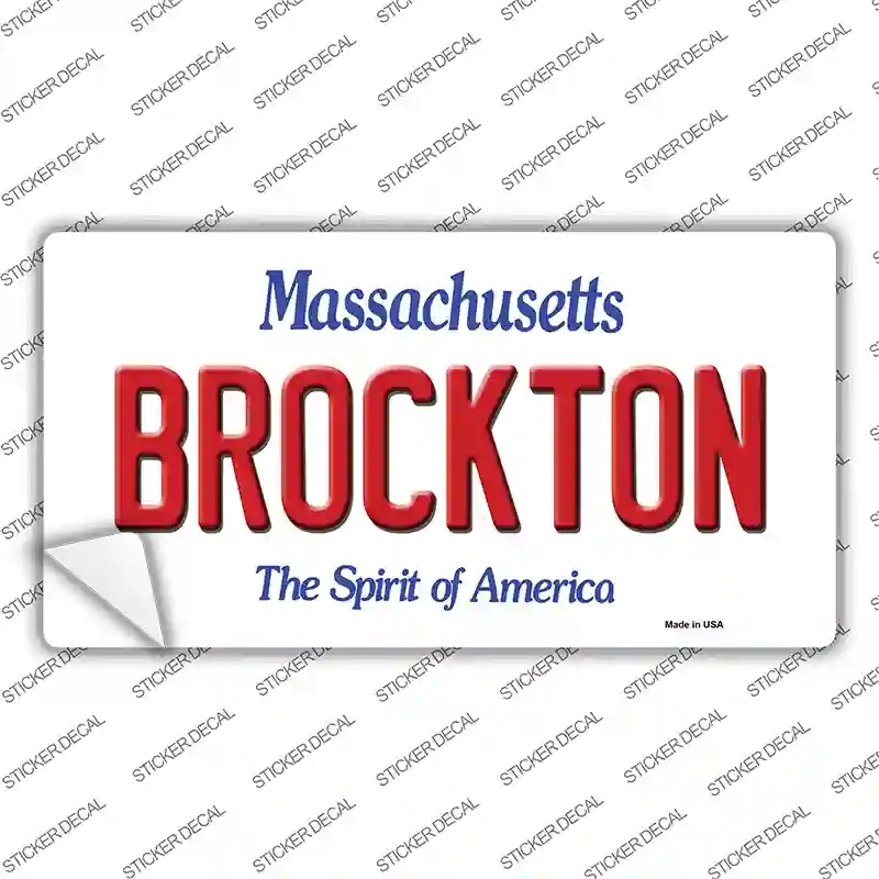 LP-10988s-S Brockton Massachusetts Novelty Sticker Decal, Small