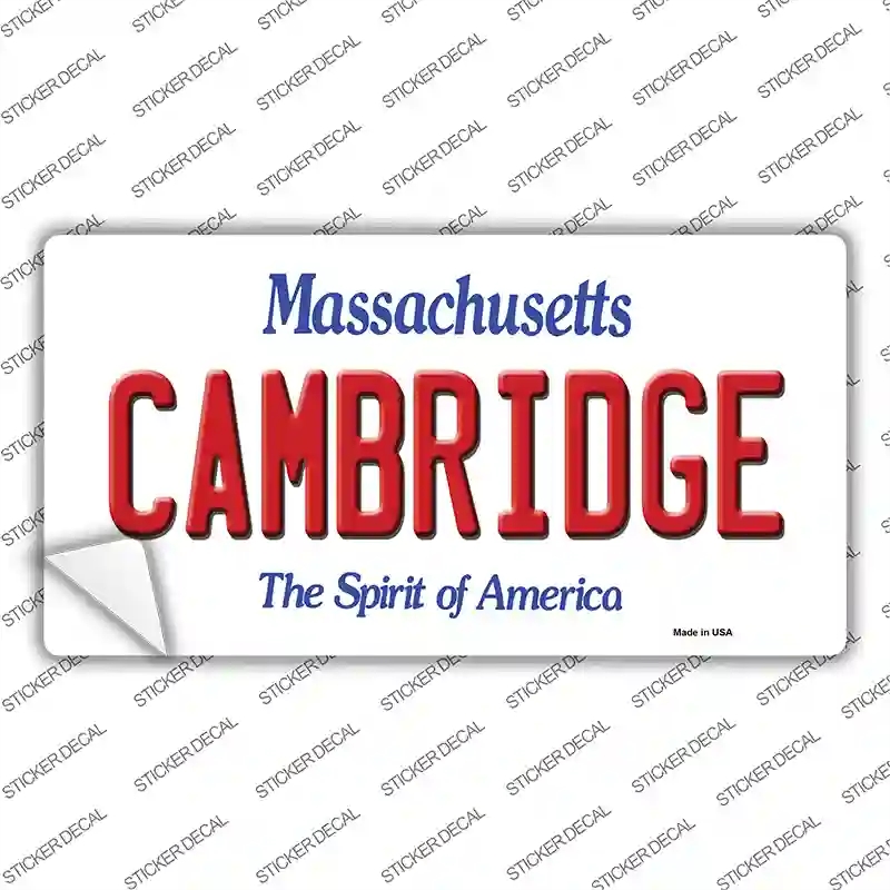 LP-10991s-S Cambridge Massachusetts Novelty Sticker Decal, Small