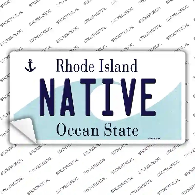 LP-11214s-S Native Rhode Island State Novelty Sticker Decal, Small