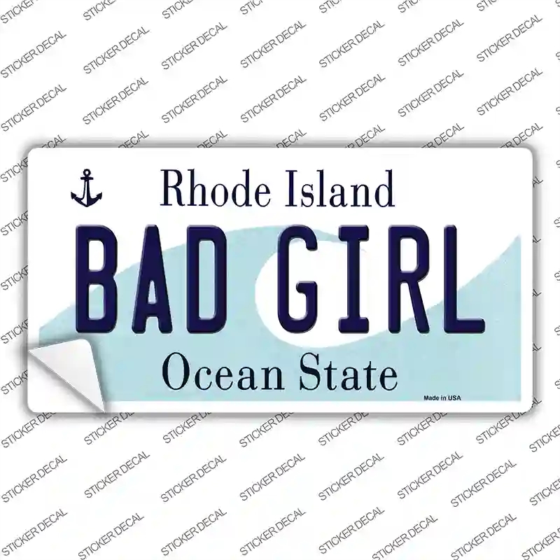 LP-11220s-S Bad Girl Rhode Island State Novelty Sticker Decal, Small