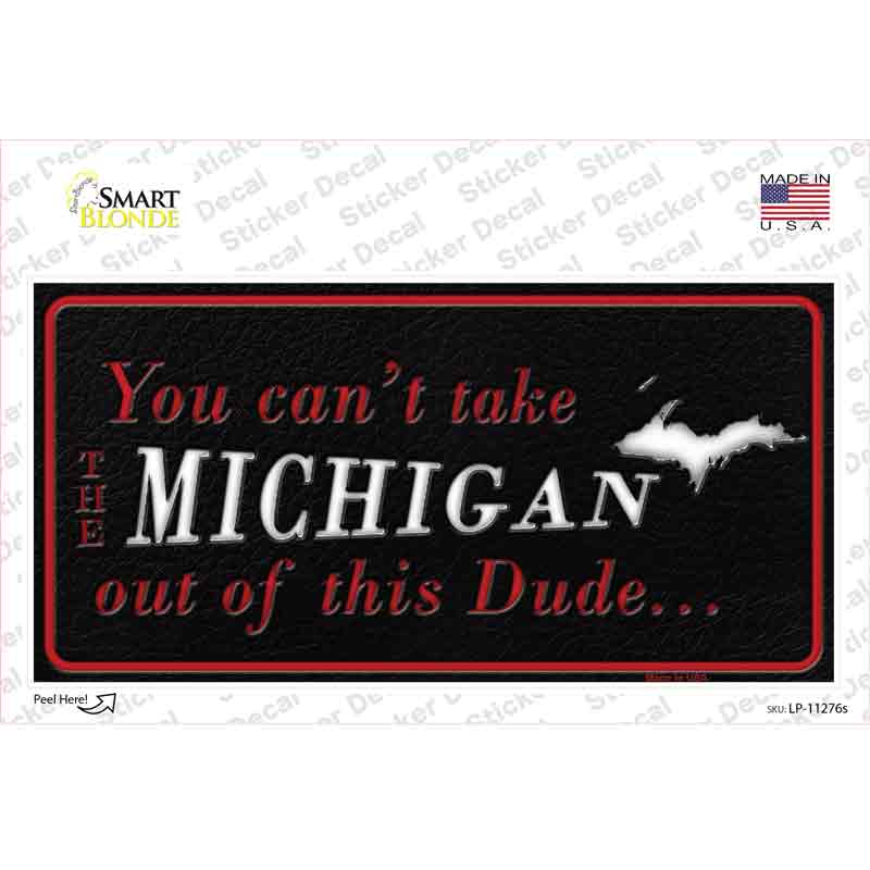LP-11276s-M Michigan Dude Novelty Sticker Decal, Medium