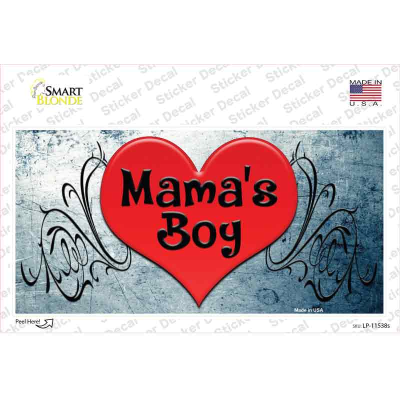 LP-11538s-S Mamas Boy Novelty Sticker Decal, Small