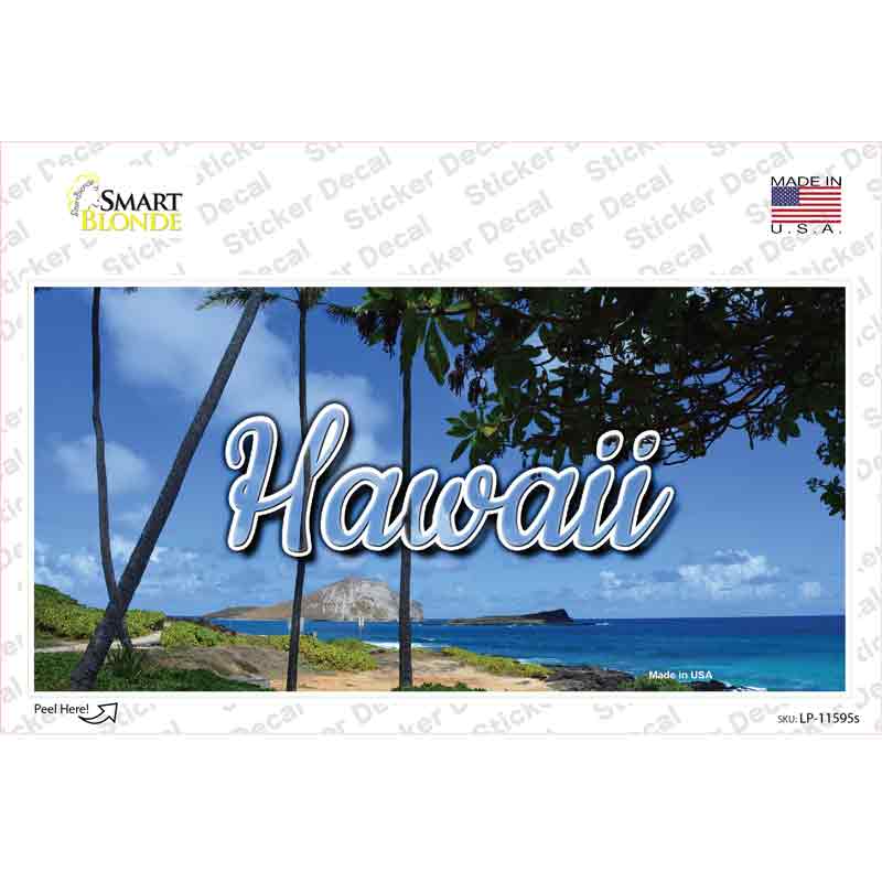 LP-11595s-M Hawaii Palm Trees State Novelty Sticker Decal, Medium