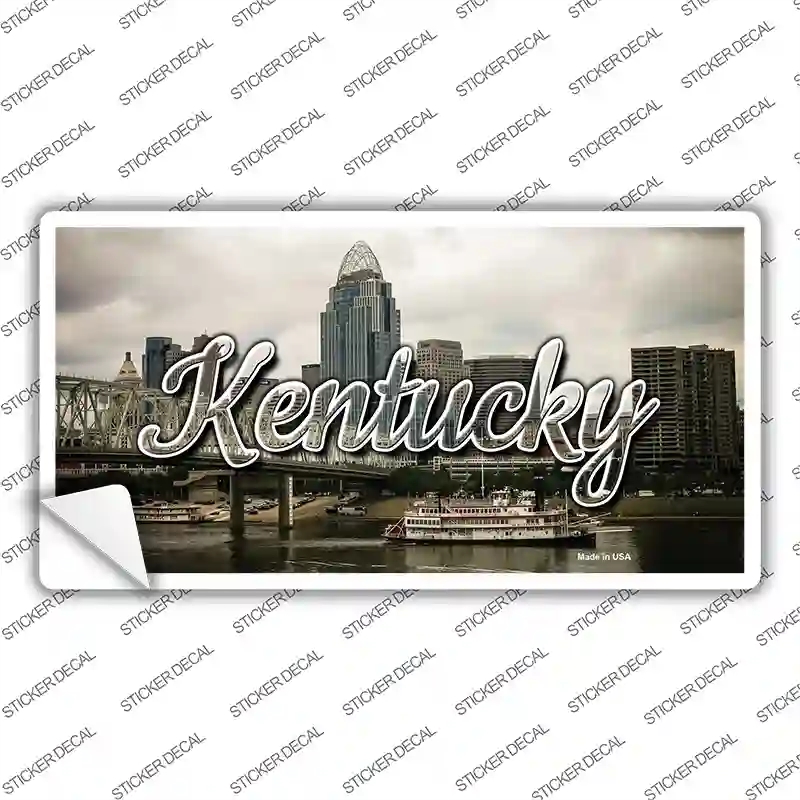 LP-11601s-S Kentucky City Skyline State Novelty Sticker Decal, Small