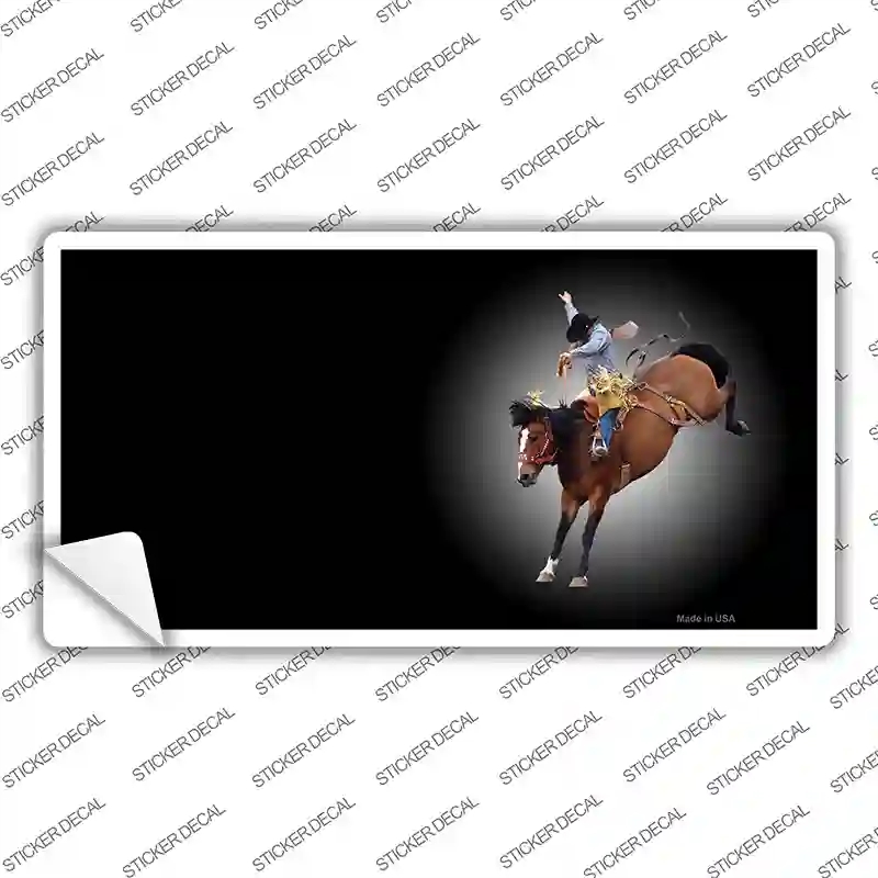 LP-7878s-XL Bucking Bronco Offset Novelty Sticker Decal, Extra Large