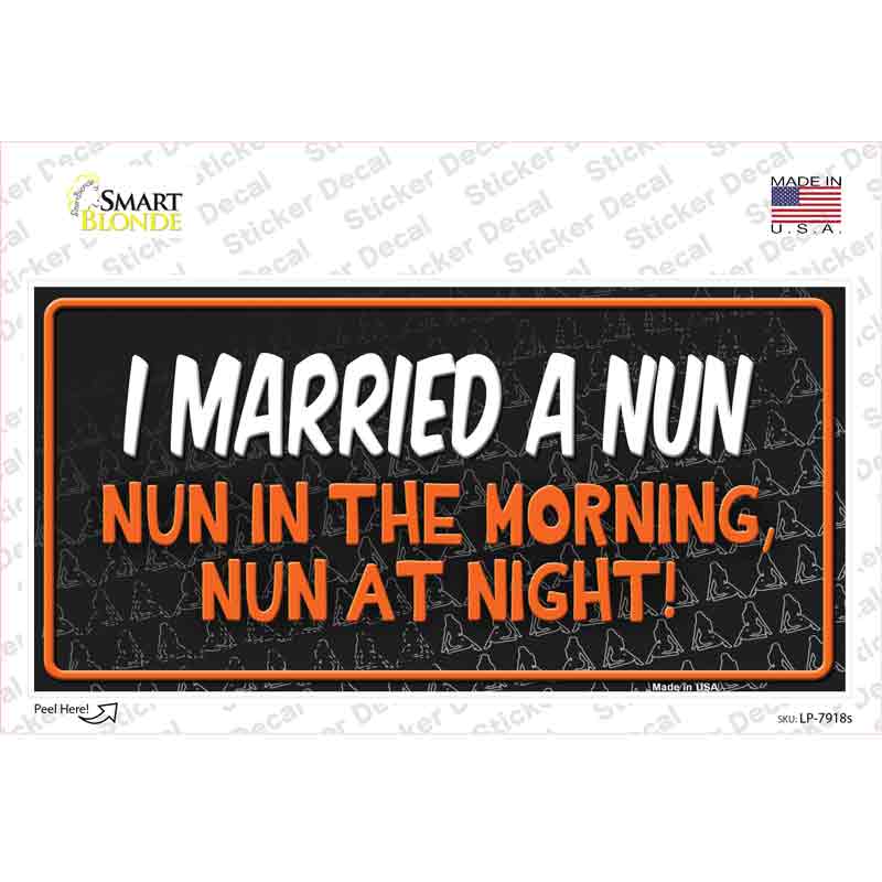 LP-7918s-M I Married A Nun Novelty Sticker Decal, Medium