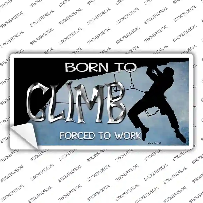 LP-8033s-S Born to Climb Novelty Sticker Decal, Small