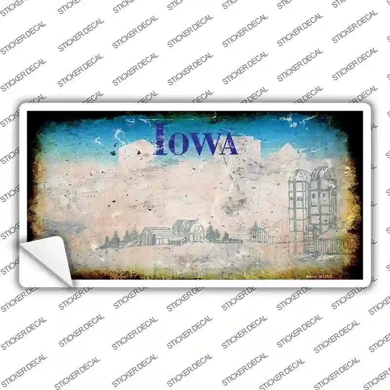 LP-8132s-S Iowa State Rusty Novelty Sticker Decal, Small