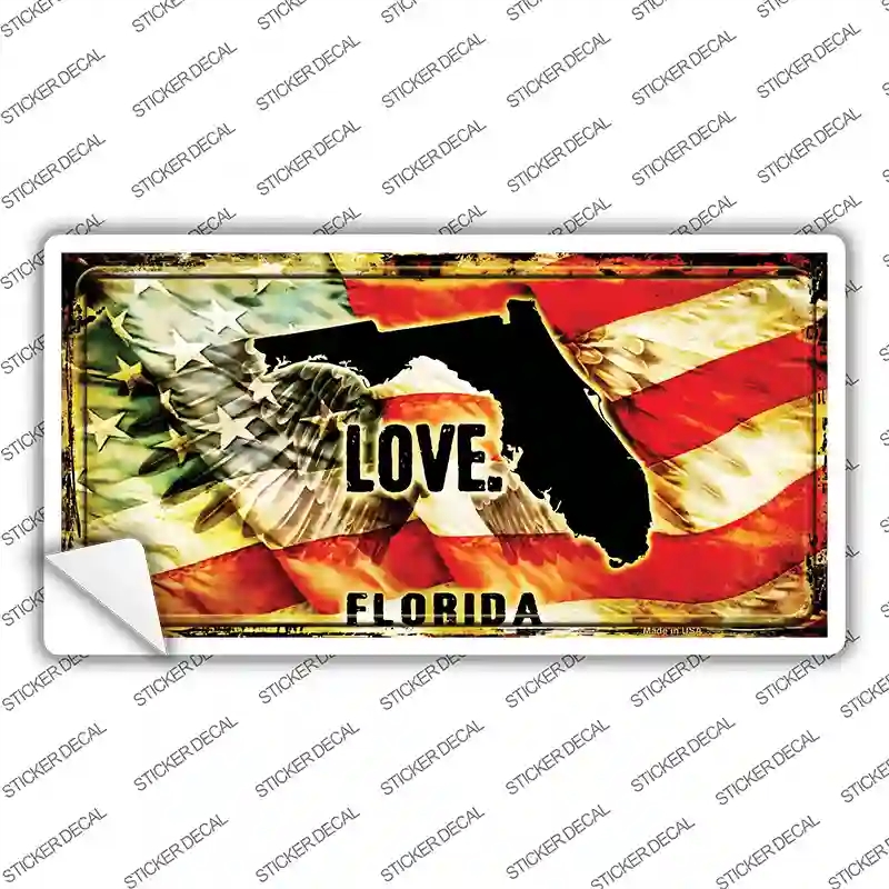 LP-8595s-S Florida Love Novelty Sticker Decal, Small