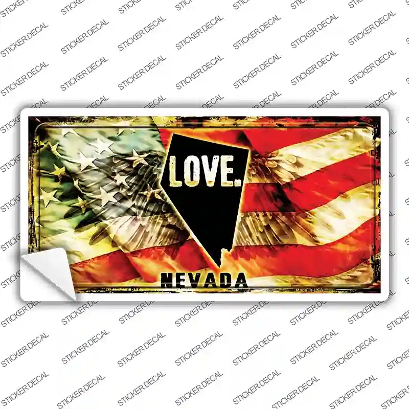 LP-8614s-S Nevada Love Novelty Sticker Decal, Small