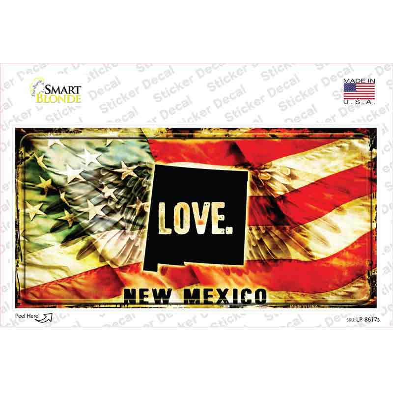 LP-8617s-M   Mexico Love Novelty Sticker Decal, Medium