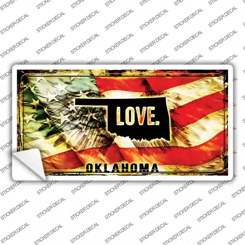 LP-8622s-XL Oklahoma Love Novelty Sticker Decal, Extra Large