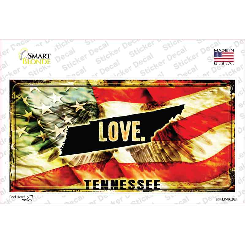 LP-8628s-M Tennessee Love Novelty Sticker Decal, Medium