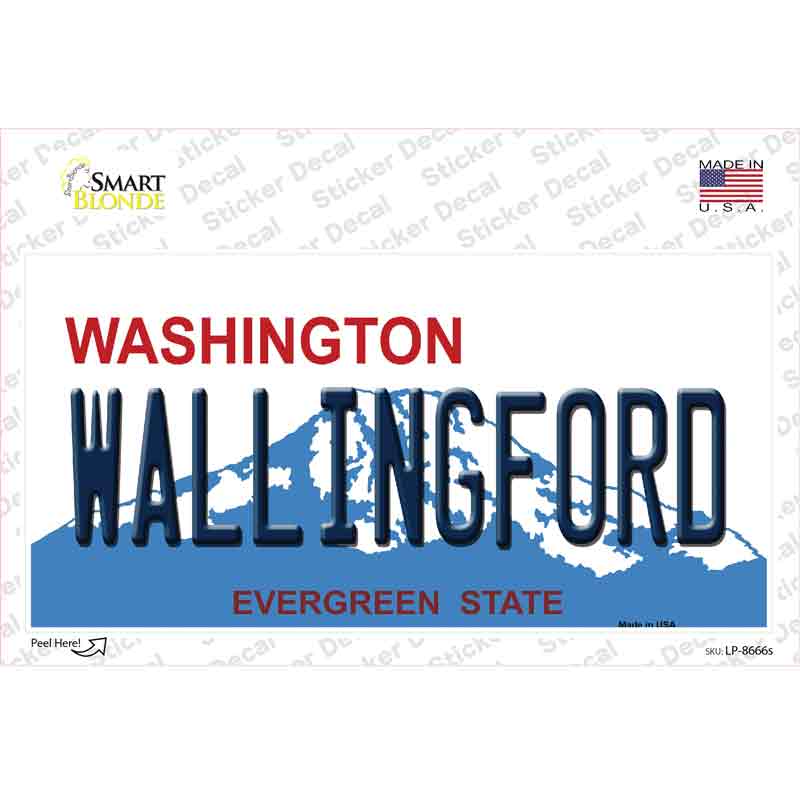 LP-8666s-M Washington Wallingford Novelty Sticker Decal, Medium