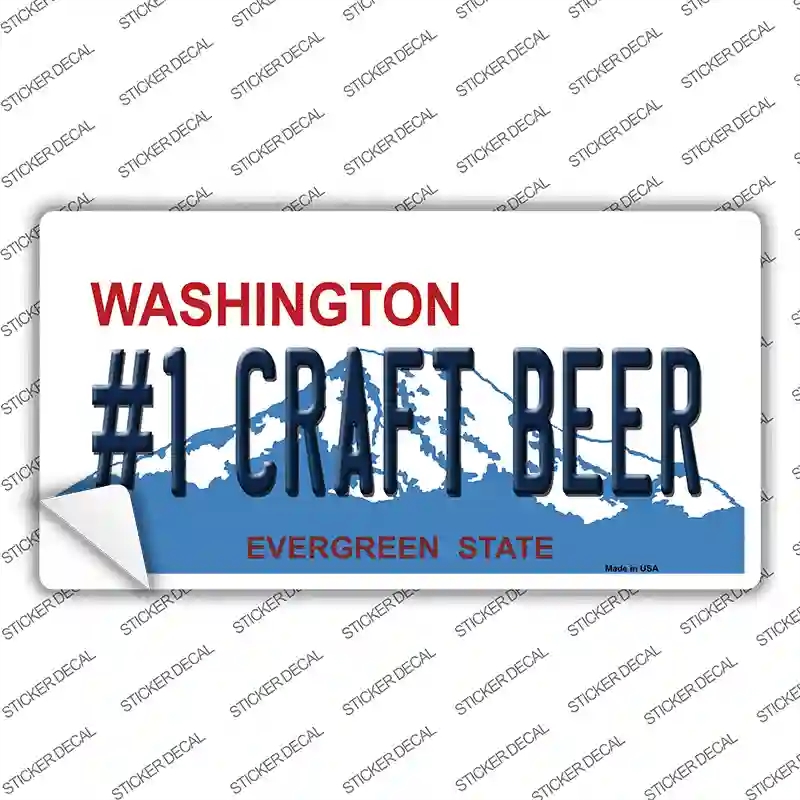 LP-8681s-L No 1 Craft Beer Washington Novelty Sticker Decal, Large