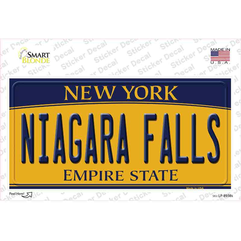 LP-8938s-M Niagara Falls   York Novelty Sticker Decal, Medium