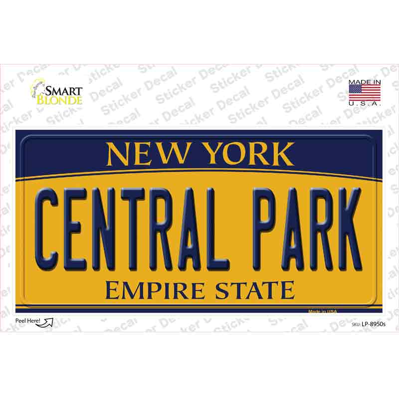 LP-8950s-M Central Park   York Novelty Sticker Decal, Medium